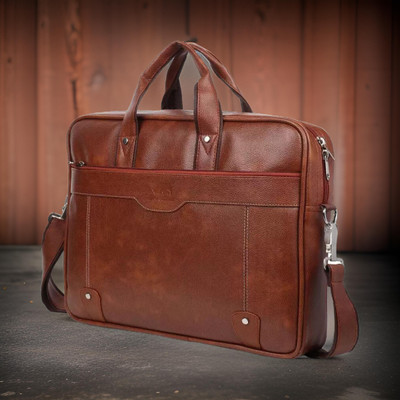 Shivra Men & Women Tan Messenger Bag
