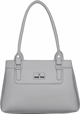 ONE TEN Women Grey Handbag