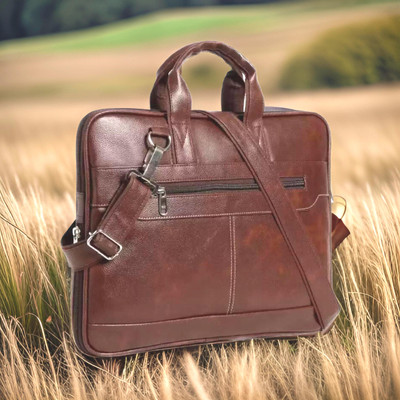 Shivra Men & Women Brown Messenger Bag