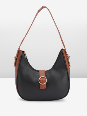 Mast & Harbour Women Black, Tan Shoulder Bag