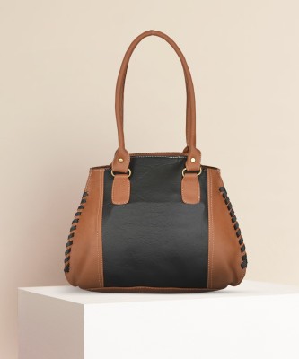 Leather Land Women Brown, Black Shoulder Bag
