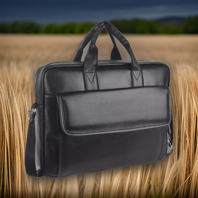 Shivra Men & Women Black Messenger Bag