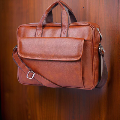 house of common Men & Women Tan Messenger Bag