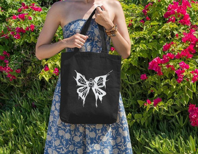 Eco Vibes Women Black, White Tote