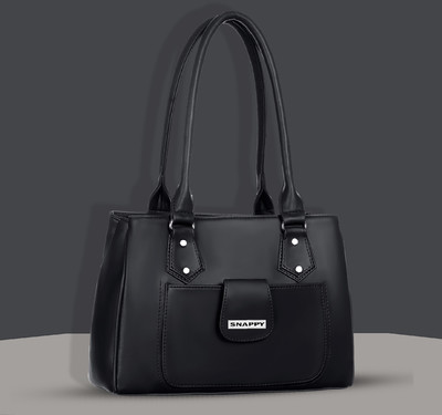 Snappy Women Black Shoulder Bag