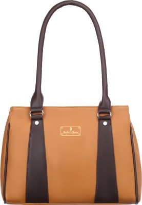 Perfect Choice Women Tan, Black Shoulder Bag