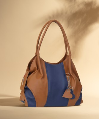 FL first look Women Tan, Blue Shoulder Bag