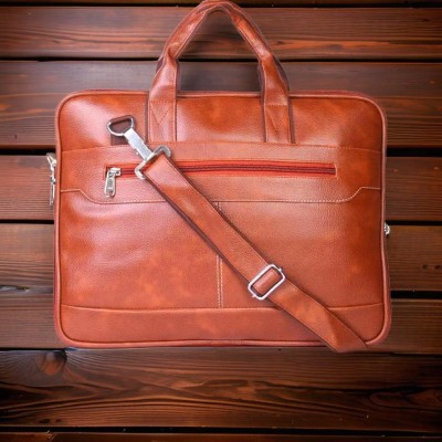 house of common Men & Women Tan Messenger Bag