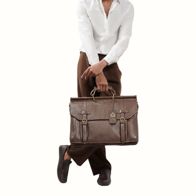 HIDESIGN ROMA Medium Briefcase - For Men(Brown)