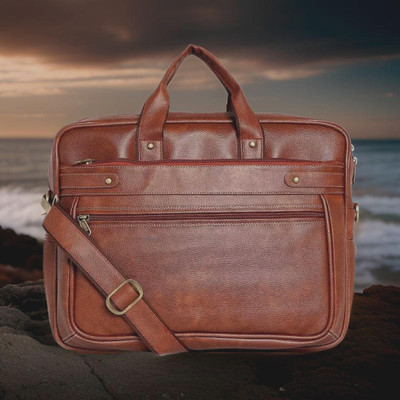 house of common Men & Women Tan Messenger Bag