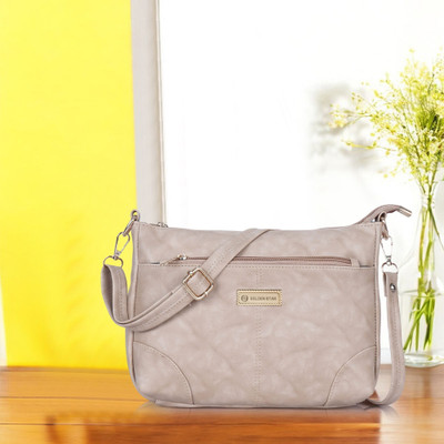 Golden Star Women Beige Hand-held Bag