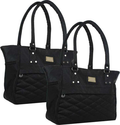 KSC Women White, Blue Handbag(Pack of: 2)