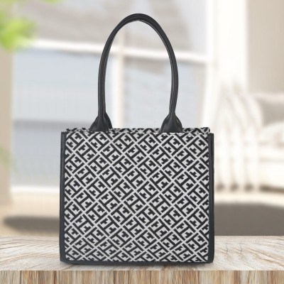 LATNIX Women Black, White Handbag