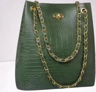 Ahad Enterprises Women Green Handbag