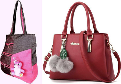Handtas Collection Women Multicolor Handbag(Pack of: 2)