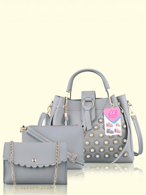 LIKE STYLE Women Grey Messenger Bag(Pack of: 3)