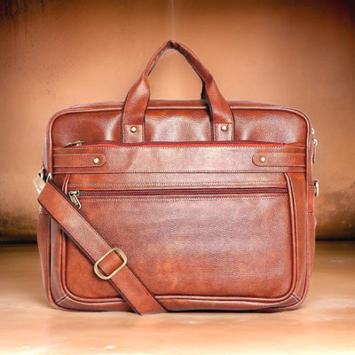 Shivra Men & Women Tan Messenger Bag