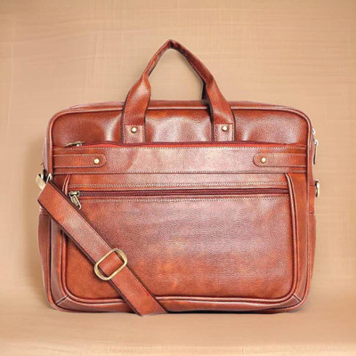 Shivra Men & Women Tan Messenger Bag