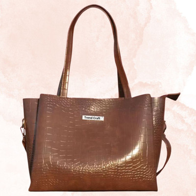 TrendCraft Women Beige Shoulder Bag