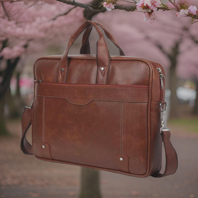Shivra Men & Women Tan Messenger Bag