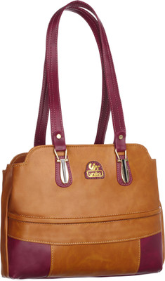 Unibo Women Tan, Maroon Shoulder Bag