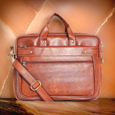 house of common Men & Women Tan Messenger Bag