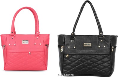 house of common Women Black, Pink Hand-held Bag