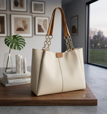 ModernChicMart Women White, Beige Shoulder Bag