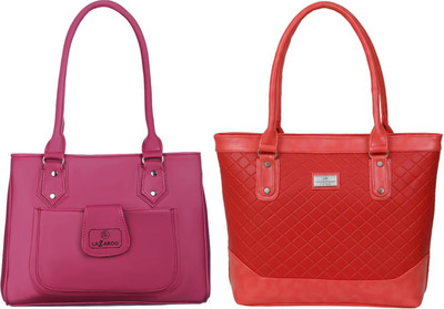 Lazzaroo Women Maroon, Red Shoulder Bag(Pack of: 2)