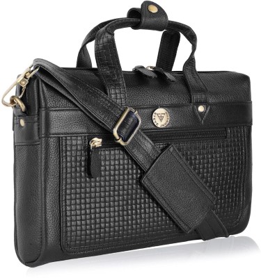 Steve J Men & Women Black Messenger Bag