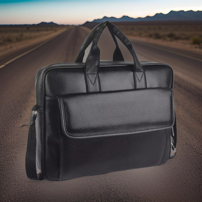 Shivra Men & Women Black Messenger Bag