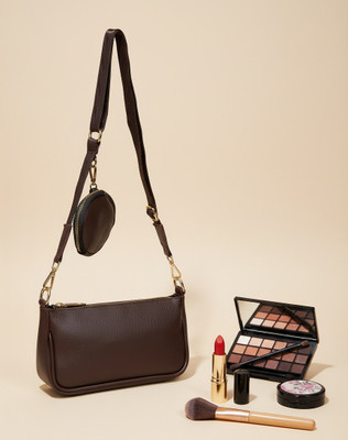 DONICY Women Brown Messenger Bag(Pack of: 2)