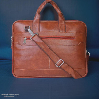 Shivra Men & Women Tan Messenger Bag
