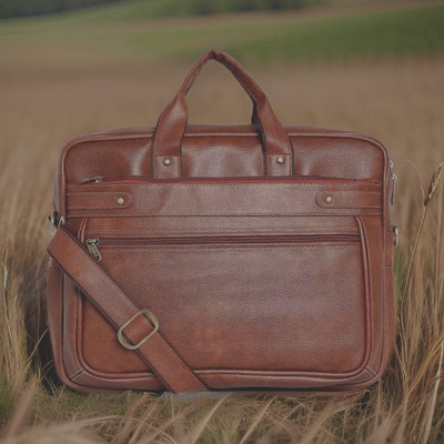 Shivra Men & Women Tan Messenger Bag