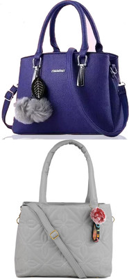 Plama Women Blue, Grey Handbag