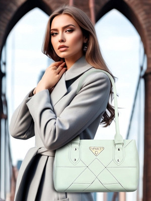 Sparly Women Green Handbag