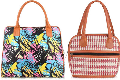 HBC Women Multicolor, Brown Shoulder Bag(Pack of: 2)