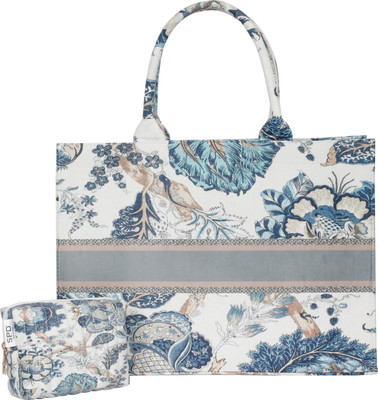 SPD Women White, Blue Tote