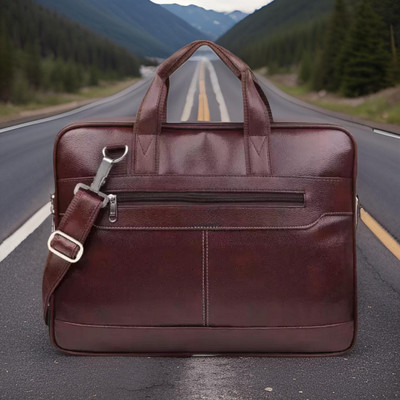 Shivra Men & Women Brown Messenger Bag