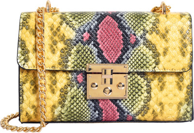 LINO PERROS Women Yellow Shoulder Bag