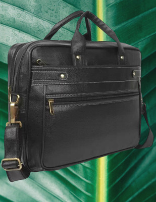 Shivra Men & Women Black Messenger Bag