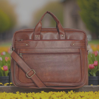 Shivra Men & Women Tan Messenger Bag