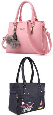khatushyam collection Women Pink, Blue Hobo(Pack of: 2)
