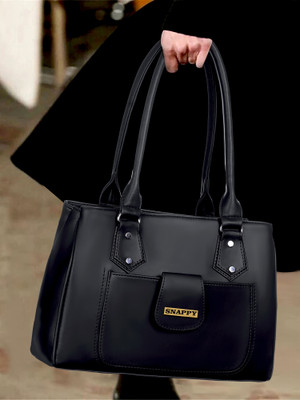 Snappy Women Black Shoulder Bag