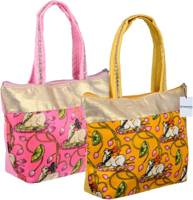 HOMESTIC Women Multicolor Handbag(Pack of: 2)