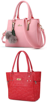 KSC Women Pink, Red Handbag