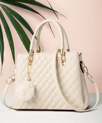 khatushyam collection Women White Hand-held Bag