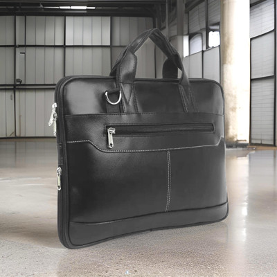 Shivra Men & Women Black Messenger Bag