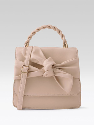 Dressberry Women Beige Satchel