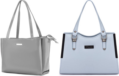 Trendycraft Women Grey, Blue Shoulder Bag(Pack of: 2)